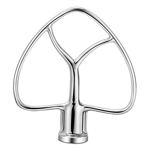 Zunedhys Flacher Schlägel aus Edelstahl für Küchenhelfer, 4,5 Qt - 5 Qt Kipp-Ständer, Mixer-Aufsätze für Küche, Backzubehör von Zunedhys