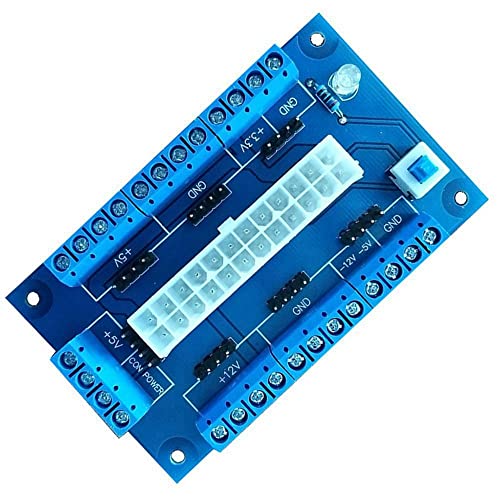 Zunedhys PC 24/20Pin ATX DC Netzteil Breakout Board Modul Adapter DIY ZubehöR Modul Langlebig Zunedhys PC 24/20Pin ATX DC Netzteil Breakout Board Modul Adapter DIY ZubehöR Modul Langlebig von Zunedhys