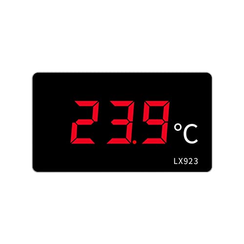 Zunedhys Poolthermometer mit LED-Anzeige und Wasserdichtem Sondenthermometer für Wasserfischbecken AußEntemperaturmesser EU-Stecker von Zunedhys