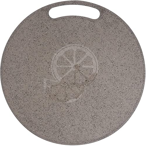 Zunedhys Schneidebrett aus Kunststoff, Küchen-Schneidebrett, rund, Backbrett, Obst, Gemüse, Schneidebrett mit Griffen, 31 cm Zunedhys Schneidebrett aus Kunststoff, Küchen-Schneidebrett, rund, Backbrett, Obst, Gemüse, Schneidebrett mit Griffen, 31 cm von Zunedhys
