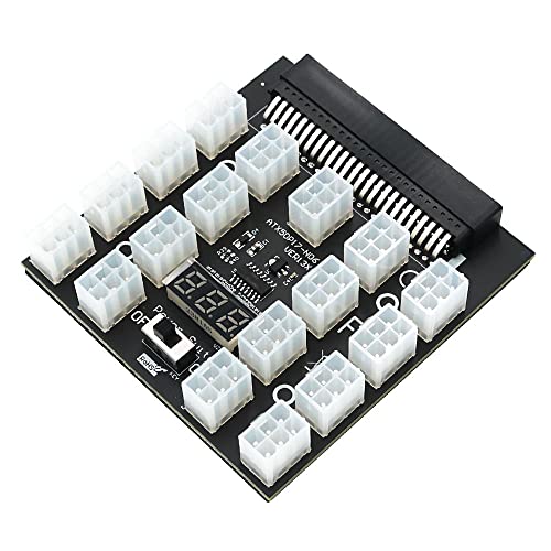 Zunedhys Upgrade Version ATX 17X6Pin Netzteil Breakout Board Adapter Konverter 12V 120Amp/2400W für Ethereum BTC Mining von Zunedhys