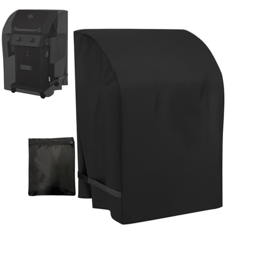 BBQ Grilling Cover - Langlebige schwarze Kapuzendecke mit wasserfestem Stoff und sicherer Passform | Schützt vor regen Schneestaub und UV-Strahlen, leicht zu reinigen, geeignet für Gaskohle und von Zunetsutock