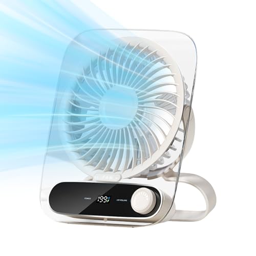 Leiser Schreibtischventilator - Kompakter leistungsstarker Luftstrom mit 3 Geschwindigkeitseinstellungen, einstellbarer 90 Neigung, energieeffizienter Flüstern -Quiet Betrieb für Büro Schlafzimmer und von Zunetsutock