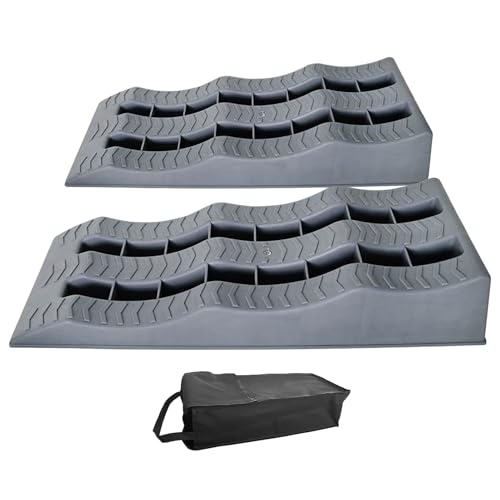 RV -Level -Rampen - Starke Wohnmobilanhängerblöcke, Radniveaustabilisator | Leichtes Ramp -Kit Mit Strapazierfähigem Nonslip Grip, Multifunktionalem -Reise -Level -Spiegel Für Ungleichmäßige von Zunetsutock