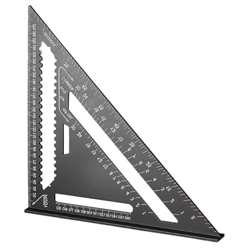 Speed Square - Triangle Carpenter Square, Rechtwinkliger Herrscher, Multifunktional Dreieckslineer | Tragbares Sparren -Layout -Tool Für Männer, Die Als Mehrzweck -Herrscher Ausgestattet Sind, Speed Square - Triangle Carpenter Square, Rechtwinkliger Herrscher, Multifunktional Dreieckslineer | Tragbares Sparren -Layout -Tool Für Männer, Die Als Mehrzweck -Herrscher Ausgestattet Sind, von Zunetsutock