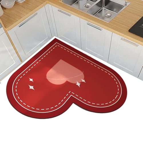 ZUNTSUTOCK Easy WC Tür Teppich - Schnell trocknende Duschmatte | Rote Liebe mit schnell trocknenden Teppich Absorbierende Badewanne | Duschmatte 23.6x23.6x0.4 romantische Zoll ZUNTSUTOCK Easy WC Tür Teppich - Schnell trocknende Duschmatte | Rote Liebe mit schnell trocknenden Teppich Absorbierende Badewanne | Duschmatte 23.6x23.6x0.4 romantische Zoll von Zunetsutock