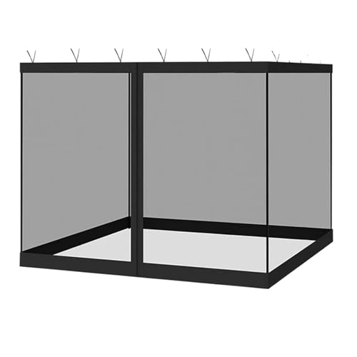 ZunetsUtock 4pcs Outdoor Mesh Netting - Filet de Gazebo, wasserdichtes Moskito-Insektennetz | Dauerhafte Garten Pavillon Abdeckung, UV -beständige Schattennetz, einfaches Zelt Dachgitter für Terrasse von Zunetsutock