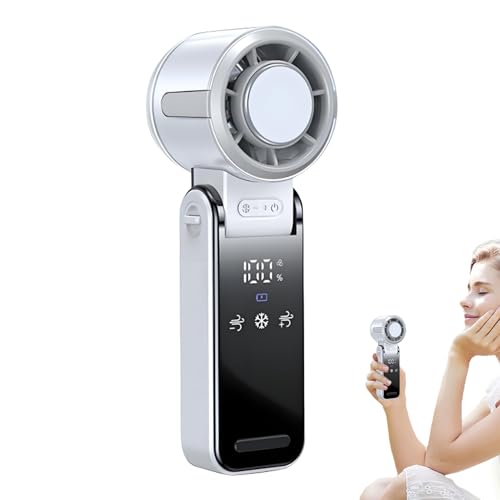 ZunetsUtock Schreibtischventilator USB RECHARGEABLE - Silent Digital Display Mini Fan | Bequeme kompakte Leichtkühler für Büro für Fitnessstudio und Outdoor-Aktivitäten erweiterte Reichweite von Zunetsutock