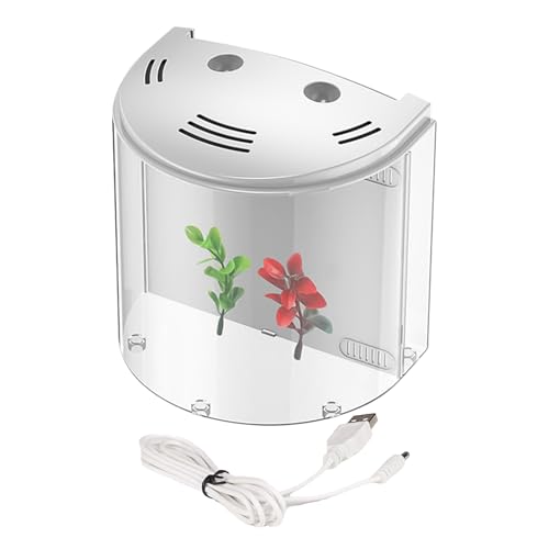 Zunetsutck Aquarium Betta - Transparente Kompaktwanne mit LED -Beleuchtung und Filtersystem, modernes Design für Tropische Fische | Mini -Aquarium mit resistenter Schüssel und Pumpe inklusive Zunetsutck Aquarium Betta - Transparente Kompaktwanne mit LED -Beleuchtung und Filtersystem, modernes Design für Tropische Fische | Mini -Aquarium mit resistenter Schüssel und Pumpe inklusive von Zunetsutock