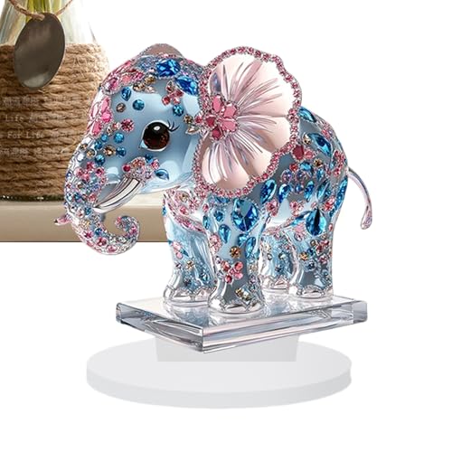 Zunetsutock Acryl Elefant Figur - Lustiges Tier 2D Acryl Elefant Schreibtischplatte,Dekorative Kunst Dekorative Skulptur für Moderne Wohnzimmer Schlafzimmer Schreibtisch Bücherregal Kaminregal und von Zunetsutock