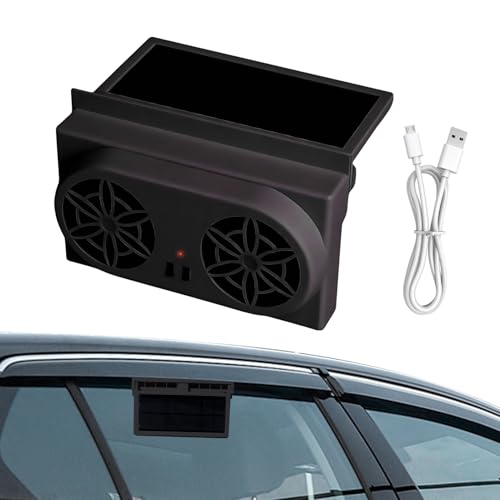 Zunetsutock Auto Fenster Lüfter | Solarbetriebener Kühllüfter - Elektrischer Tragbarer Lüfter Mit Kühlfunktion Für Auto Wohnmobil LKW Outdoor von Zunetsutock