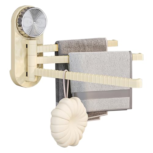 Zunetsutock Badezimmer Handtuchhalter - 3-Armig Drehbare Badetuchhalter - Schwenkbar 180 Grad Drehbare Platz Platz Zubehör Für Dusche Badezimmer Schlafzimmer Kinder Erwachsene von Zunetsutock