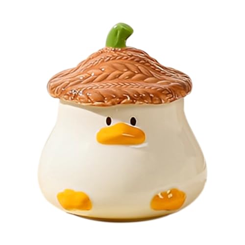 Zunetsutock Duck Coffee Cute Keramik-Tasse, 400 ml, mit Deckel | Geschirr-Design, komfortabler Keramikgriff, für Erwachsene Zunetsutock Duck Coffee Cute Keramik-Tasse, 400 ml, mit Deckel | Geschirr-Design, komfortabler Keramikgriff, für Erwachsene von Zunetsutock