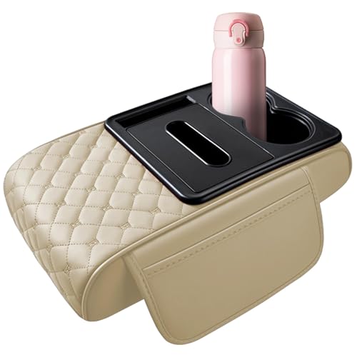 Zunetsutock Elastische Zentrum Konsole Aufbewahrungsbox - Auto Armrest Lagerbox, Auto Armrest Box Heightening Kissen, Sitzkasten Abdeckung von Zunetsutock