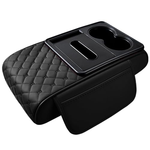 Zunetsutock Elastische Zentrum Konsole Aufbewahrungsbox - Auto Armrest Lagerbox, Auto Armrest Box Heightening Kissen, Sitzkasten Abdeckung von Zunetsutock