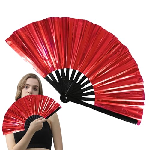 Zunetsutock Fan für Tanz, Clacking Fan,Faltbarer Handwerk Fan - faltbare Handleistung Hochzeitsfeier knallen Klapp Handwerk für Tanzdekoration von Zunetsutock