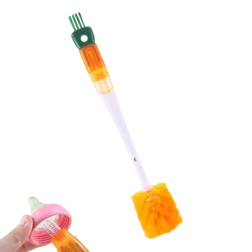 Zunetsutock Flaschenbürste | Multifunktionaler langer ergonomischer Griff | Bürste für Tassen und Wasserflaschen | für Haus Reise Küche Alltag Schule Schlafsaal Strohhalme Deckel von Zunetsutock