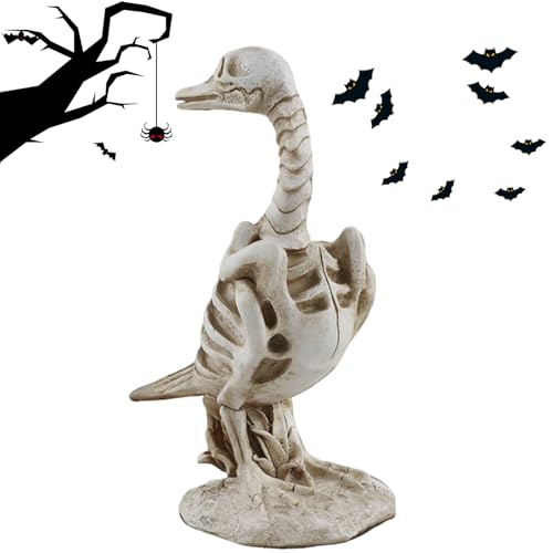 Zunetsutock Halloween Skeleton Duck - Horror Dekofigur, bizarre Tischstatue | Hauted House Scene Prop Living Space, für Studientablett, Ornament oder Display der interrie Party von Zunetsutock