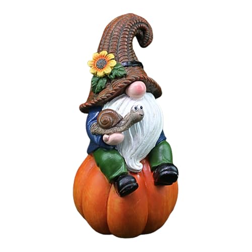 Zunetsutock Herbstdekoration – Gartenfigur aus rustikalem Harz | Halloweenfigur 5,9 Zoll mit künstlerischen Details, ästhetische Verzierung im Freien Hof Saison Party RI von Zunetsutock