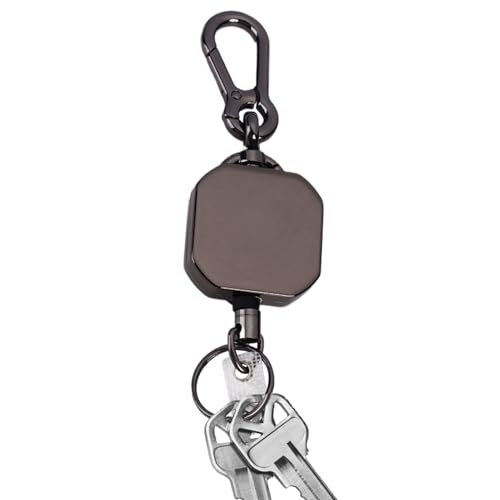 Zunetsutock Hourde Einziehbares Abzeichen Reel Keynchain – Clai-Than Chain Extender Carabiner Befestigung | Transportwerkzeuge mit Schlüsselclip, Zangen, Taschenlampe, Arbeitsausrüstung, unverzichtbar von Zunetsutock
