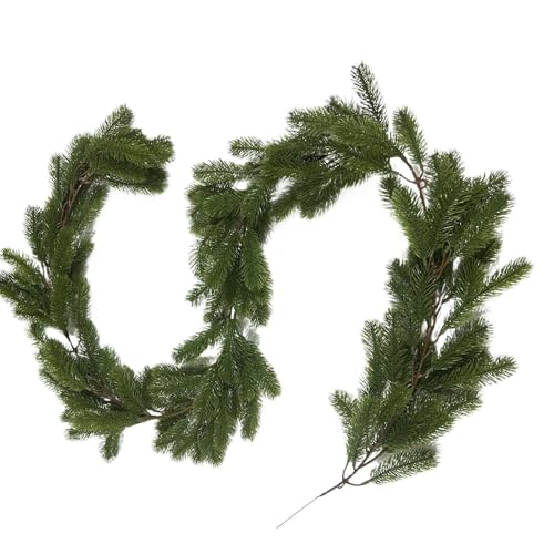 Zunetsutock Kieferngirlande Real Touch | Künstliche Lianen aus und Zypressen, Innendekoration für Kamin, Treppe, Tisch, , Wohnzimmer, Landhaus von Zunetsutock