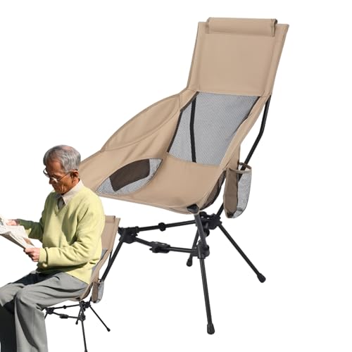 Zunetsutock Klappstuhl Für den Außenbereich - Super leichte Campingstühle | Faltbarer Kompakter Stuhldesign Mit Kopfstütze Für Wandern Reise Picknick Angeln von Zunetsutock