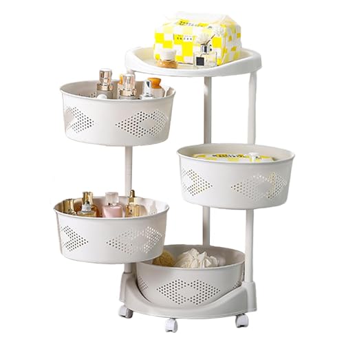 Zunetsutock Lebensmittellager rotierende Regale | Rolling Storage Cart Regale Lagerung mit Rädern, Allzweck Mehrschichtregale Organisator für Küchenbalkon praktisch von Zunetsutock