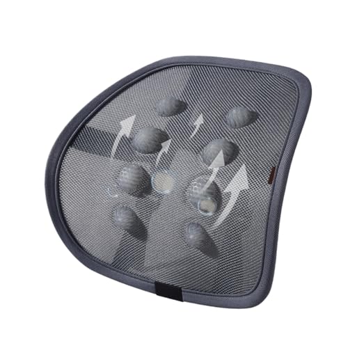 Zunetsutock Lumbal Unterstützung Mesh Kissen, Mesh Auto Sitz zurück Unterstützung | Atmungsaktiver Rücken Lendensitz,Auto Pad Cushion, Stuhlkissen mit Massage, Stuhl belüftet kühl für weibliche Männer von Zunetsutock