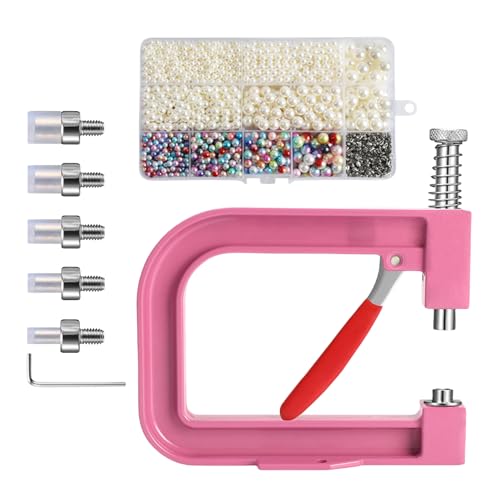 Zunetsutock Perle Perforationsmaschine - Langlebiges Manuelles Werkzeug, Applikator -Set Perlen | Einstellbares Multifunktionsgerät Mit Funktionskreativnieten, Zubehör Für Schmuckdekoration A von Zunetsutock