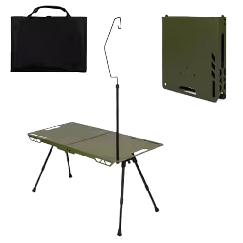 Zunetsutock Portable Tisch Camping - Klappbares Esstisch mit leichtem Ständer, einstellbarer Höhe | Leichter Lagertisch für Reisehinterhof Grillgarten Beach Picknick Patio Tailgating RV von Zunetsutock