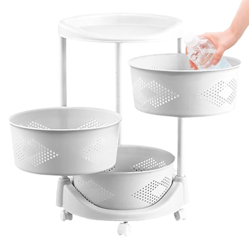 Zunetsutock Rotierende Lagerregale | Rolling Storage Cart Regale Lagerung mit Rädern - Allzweck Mehrschichtregale Organisator für Küchenbalkon praktisch von Zunetsutock