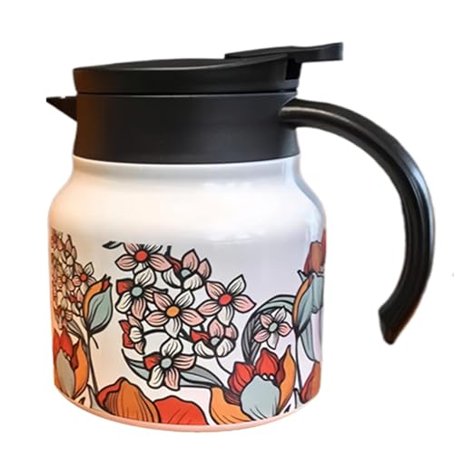 Zunetsutock Teekessel aus Edelstahl mit Blumenmuster –, isolierte mit Griff | Wasserkocher für Tee, Kaffee, Limonade, Fruchtsaft Zunetsutock Teekessel aus Edelstahl mit Blumenmuster –, isolierte mit Griff | Wasserkocher für Tee, Kaffee, Limonade, Fruchtsaft von Zunetsutock