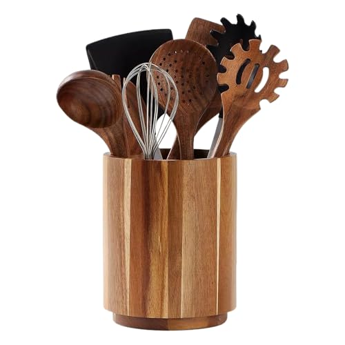 Zunetsutock Utensilienhalter aus Holz - Utensilienhalter aus Holz Küchenhelfer Utensilienaufbewahrung aus | Löffelhalter aus Natur, Besteckhalter von pos von Zunetsutock