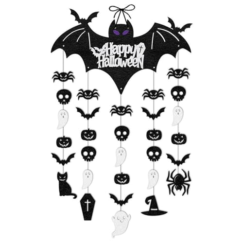 Zunetsutock Wanddekoration Fledermäuse, Festliches Schild Halloween für Tür - Dekoration für Garten Fenster Geisterhaus Bauernhof Zunetsutock Wanddekoration Fledermäuse, Festliches Schild Halloween für Tür - Dekoration für Garten Fenster Geisterhaus Bauernhof von Zunetsutock