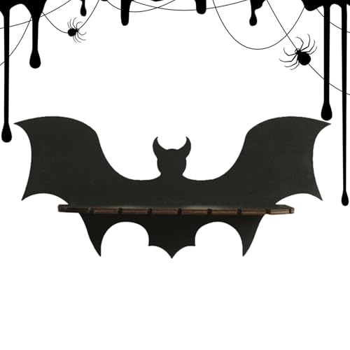 Zunetsutock -Wandregale, Wandregale - Ästhetisches Kristallregal aus Holz | Gothic-, gruselige Heimation, schwebende Badezimmerregale, tragend für Halloween-Zuhause von Zunetsutock