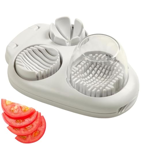 Zuntsutock Cutter sie greifen Lager mit Edelstahl - Dicerei, hartes Ei Scheibe gekocht | Schneider Erdbeere Multifunktions-Werkzeug, Easy Gadget Küche von Zunetsutock