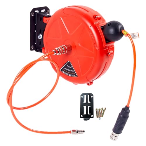 10 m automatische Rückspulenluftschlauch -Rolle - Wallmontierte Handelsrolle mit Schwenkhalter und schneller Koppler | Perfekt für Luftkompressorzubehör, Garagenkonsum, Workshop -Organisation, Autokol 10 m automatische Rückspulenluftschlauch -Rolle - Wallmontierte Handelsrolle mit Schwenkhalter und schneller Koppler | Perfekt für Luftkompressorzubehör, Garagenkonsum, Workshop -Organisation, Autokol von Zunishaone