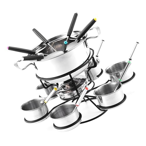 Drehbarer Fonduetopf – Rotierende Käsetopf-Kollektion, 21 Stück, Mehrzweck-Fondue-Set, einschließlich Fleisch, Käse, Schokoladentöpfe, ideal für Unterhaltung von Gästen, Servieren von sechs mit Stil Drehbarer Fonduetopf – Rotierende Käsetopf-Kollektion, 21 Stück, Mehrzweck-Fondue-Set, einschließlich Fleisch, Käse, Schokoladentöpfe, ideal für Unterhaltung von Gästen, Servieren von sechs mit Stil von Zunishaone