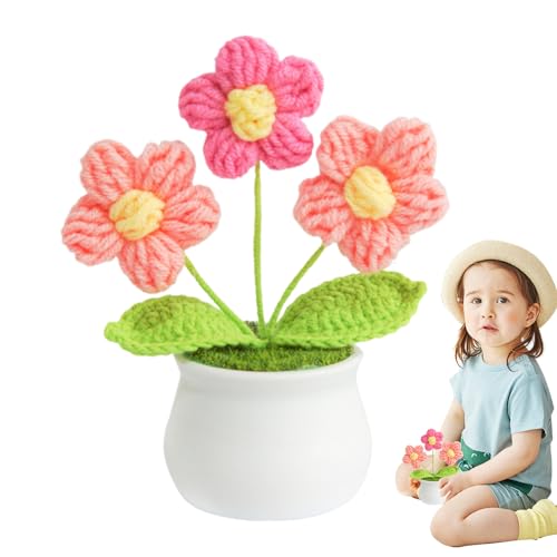 Garnblumen Strauß Gestrickt - Handgewebte Wollblüten, Lebendiges Desktop -Handwerk | Kreative Blumenschmuck, Weiche Künstliche Blumenarrangement Für Schlafzimmerausstellungen, Heimdekor -Studientisch Garnblumen Strauß Gestrickt - Handgewebte Wollblüten, Lebendiges Desktop -Handwerk | Kreative Blumenschmuck, Weiche Künstliche Blumenarrangement Für Schlafzimmerausstellungen, Heimdekor -Studientisch von Zunishaone