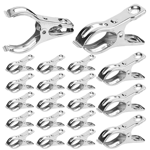 Gewächshausklammern aus Edelstahl – robustes Gartenklemmen-Set, starke Griff-Metallbefestigungen, Netzbefestigungswerkzeuge, langlebige Gartenhalter für Gewächshausplatten oder Netzstützaufgaben von Zunishaone