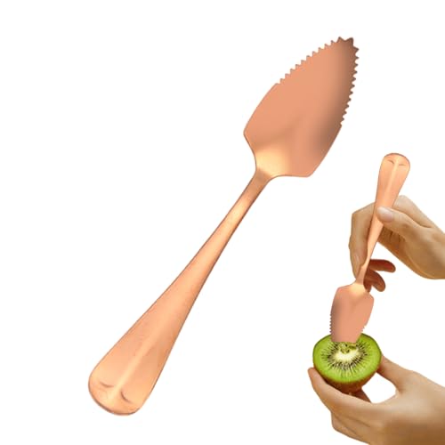 Grapefruits aus gezacktem Stahl – Obstutensilien mit spitzem Rand, Küchengeschirr-Set | Löffel-Set aus Edelstahl zum Auffangen von Zitrusfrüchten mit Eiscreme von Zunishaone
