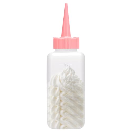 Haarfärbeflaschen-Applikator – durchscheinender 160-ml-Quetschspender, integrierte Skala, cremefarbenes Spritz-Design mit stabilem Material, spülmaschinengeeignet für Grillen, Restaurantkochen und Haarfärbeflaschen-Applikator – durchscheinender 160-ml-Quetschspender, integrierte Skala, cremefarbenes Spritz-Design mit stabilem Material, spülmaschinengeeignet für Grillen, Restaurantkochen und von Zunishaone