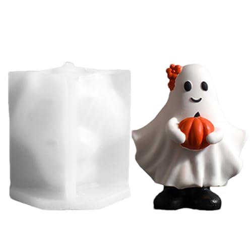Halloween Silikonformen - Kürbis -Geisterkerze -Formen, Festliche Handwerksbedarf | Langlebige Harzformen Mit Glatte, Nicht Stehende Oberfläche, Wiederverwendbares Flexibles Design Für Seife, G Halloween Silikonformen - Kürbis -Geisterkerze -Formen, Festliche Handwerksbedarf | Langlebige Harzformen Mit Glatte, Nicht Stehende Oberfläche, Wiederverwendbares Flexibles Design Für Seife, G von Zunishaone