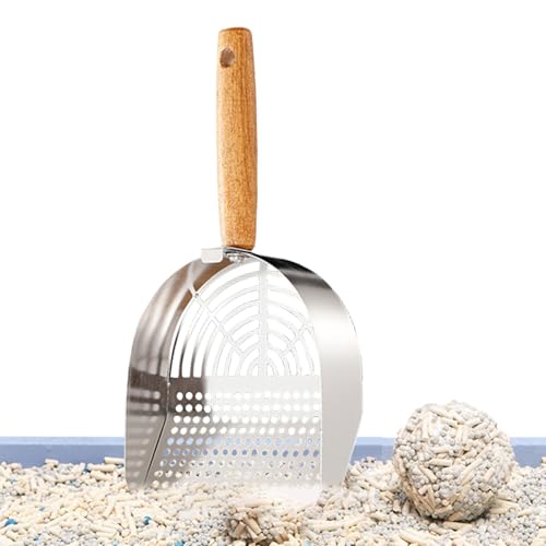 Katzenstreu -Schaufel - Edelstahlschaufel, Hochleistungs -Seitswerkzeug | Rostbeständiger Pooper -Lifter mit ergonomischem langem Griff und gekrümmt Katzenstreu -Schaufel - Edelstahlschaufel, Hochleistungs -Seitswerkzeug | Rostbeständiger Pooper -Lifter mit ergonomischem langem Griff und gekrümmt von Zunishaone