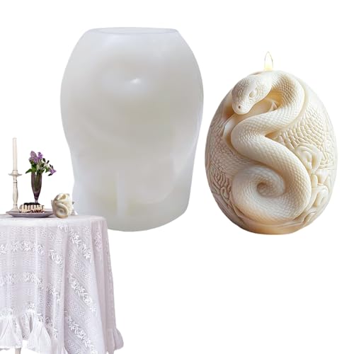 Kerzenformen aus Silikon | Hitzebeständige Epoxidharzformen - Seifen-Set für Schlangenschablone 3D für Handwerk, Kerzenprojekte, handgefertigte Geschenke, Mousse Kuchen von Zunishaone