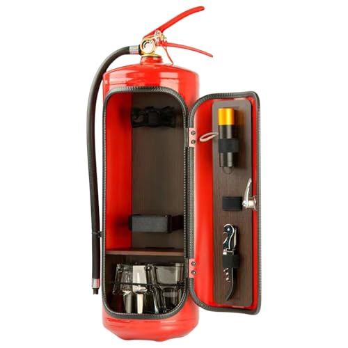 Kreativer Whisky Flasche Rack - Weinbar -Display, Feuerlöscherschrank | Mini -Bar -Aufbewahrungssystem Geschenkidee, einzigartiger dekorativer Organisator für Männer -Alkohol -Display für Desktop -Reg von Zunishaone