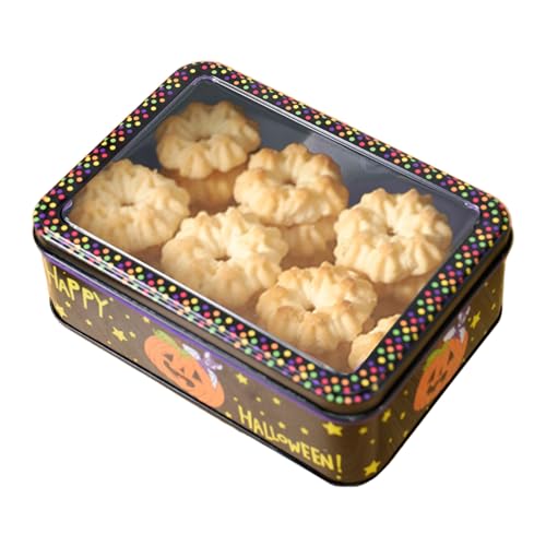 Leere Cookie Tins Box - Tragbarer Rechteck -Metall -Organizer Dosen, Halloween Cookie Box | Tolle Haltbarkeit Bäckereikästen, Festliche Metall Rechteckige Blechbox, Rechteckige Leere Metallboxx Für De Leere Cookie Tins Box - Tragbarer Rechteck -Metall -Organizer Dosen, Halloween Cookie Box | Tolle Haltbarkeit Bäckereikästen, Festliche Metall Rechteckige Blechbox, Rechteckige Leere Metallboxx Für De von Zunishaone