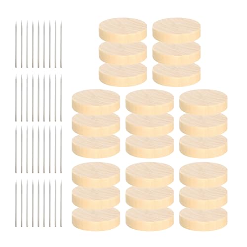 Nadelhalter für gehäkelte Puppe - 24x Holz Display Ständer Set Action Figure Support Base | Stehendes Spielzeug Organizer Kit für Modellierwerkzeuge von Projekten von Zunishaone