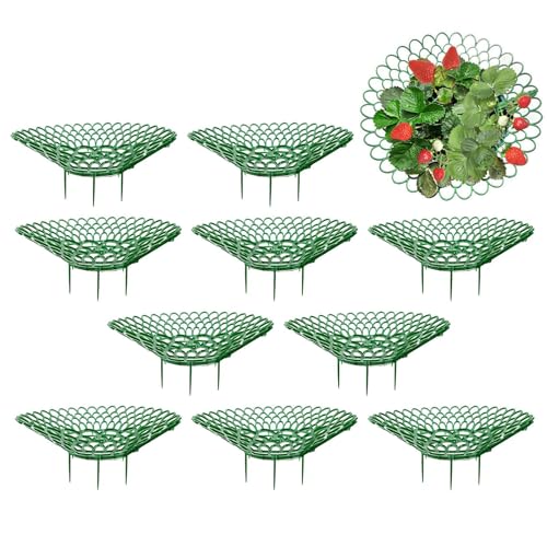 Pflanzkralle mit Erdbeer-Ständer – Gartenkäfig zur Unterstützung von Früchten, Wachstumsständer für Balkon | Set mit grünen Säulen für vielseitige Kulturen, Bett-Organizer, wiederverwendbar für den Pflanzkralle mit Erdbeer-Ständer – Gartenkäfig zur Unterstützung von Früchten, Wachstumsständer für Balkon | Set mit grünen Säulen für vielseitige Kulturen, Bett-Organizer, wiederverwendbar für den von Zunishaone
