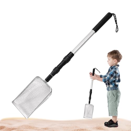 Sifter de SCIPER Dipper Strandwerkzeug mit langem Griff, Haizahnfinder | Langlebiger Netzkorb zum Sammeln von Schätzen im Freien, großartiges Aktivitätswerkzeug für Kinder Sifter de SCIPER Dipper Strandwerkzeug mit langem Griff, Haizahnfinder | Langlebiger Netzkorb zum Sammeln von Schätzen im Freien, großartiges Aktivitätswerkzeug für Kinder von Zunishaone